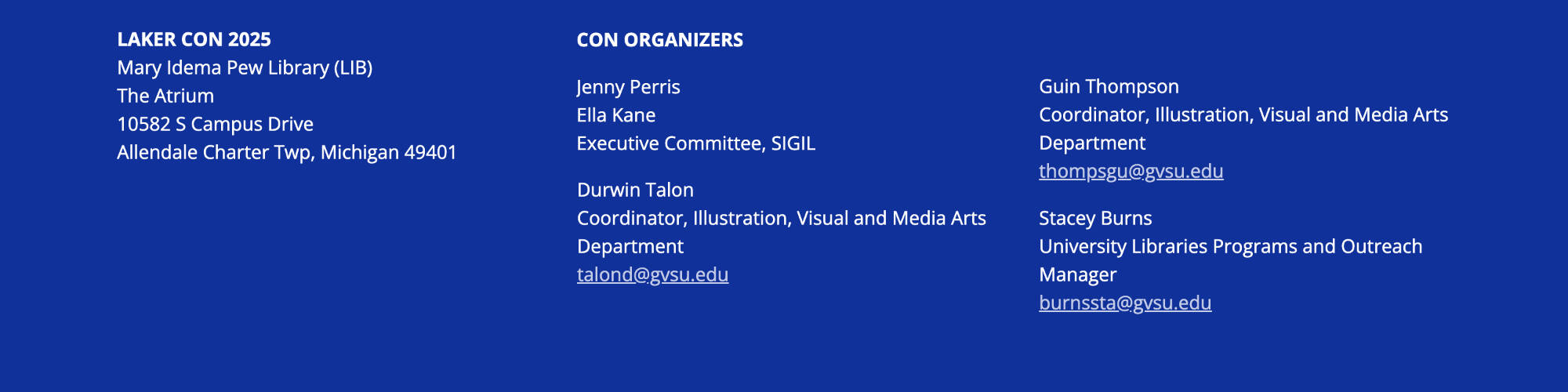 2025 Laker Con Footer